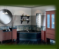 Bathroom Designs,
including cabinetry, vanities, hot tubs, showers and counter tops are at Lowcountry Kitchen and Bath. Your bathroom design - tub, vanity, counter top, spa, shower, whirlpool,
faucet, and any other fixture you can think of is at Plumber's Friend of Walterboro in our Lowcountry Kitchen and Bath showrooms.